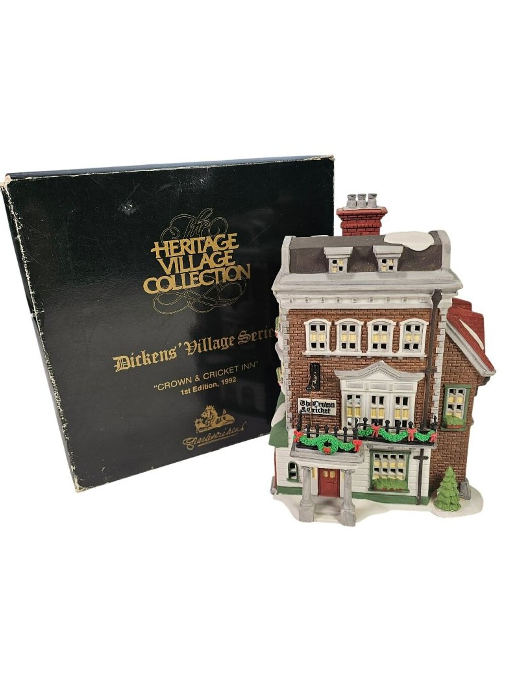 Department 56 Heritage Dickens Village "Crown & Cricket Inn" 1st Edition 1992
